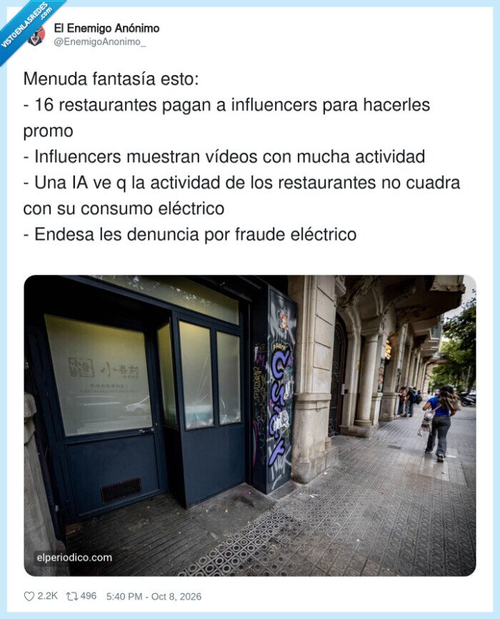 IA,influencers,fraude,electricidad,Endesa