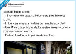 Enlace a Endesa viendo que los restaurantes descubrieron el truco del siglo, por @EnemigoAnonimo_