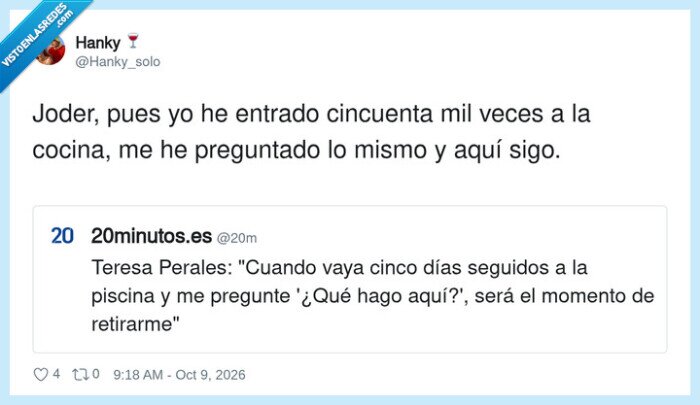 Teresa Perales,cocina,olvido,retirada,memoria