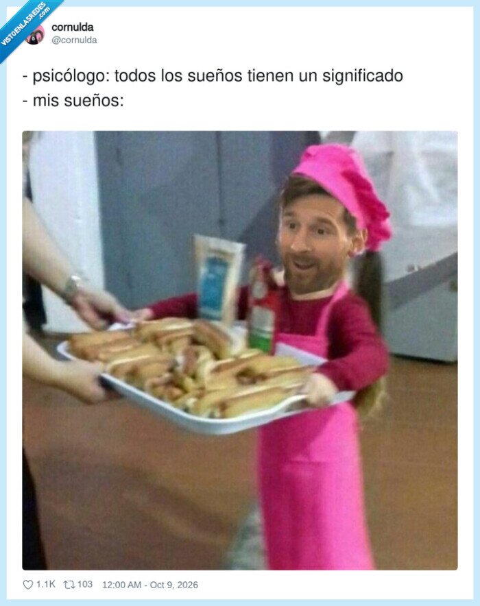 Messi,sue&ntilde;os,cocinero,absurdo,comida