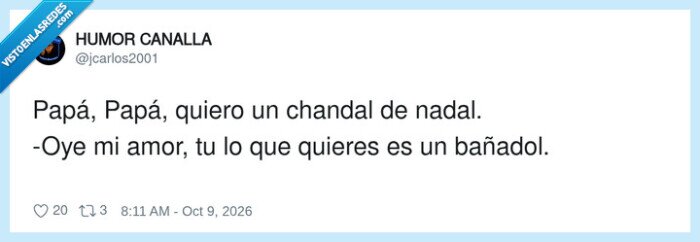 Nadal,chistes,padres,juegosdepalabras,infancia