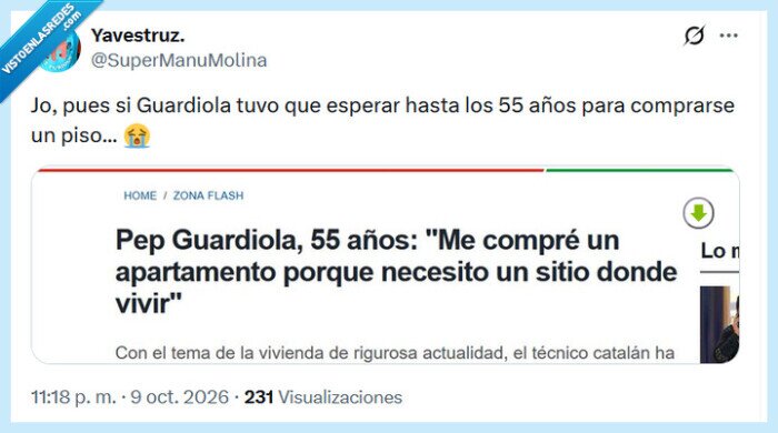 Guardiola,vivienda,pisos,edad,hipoteca