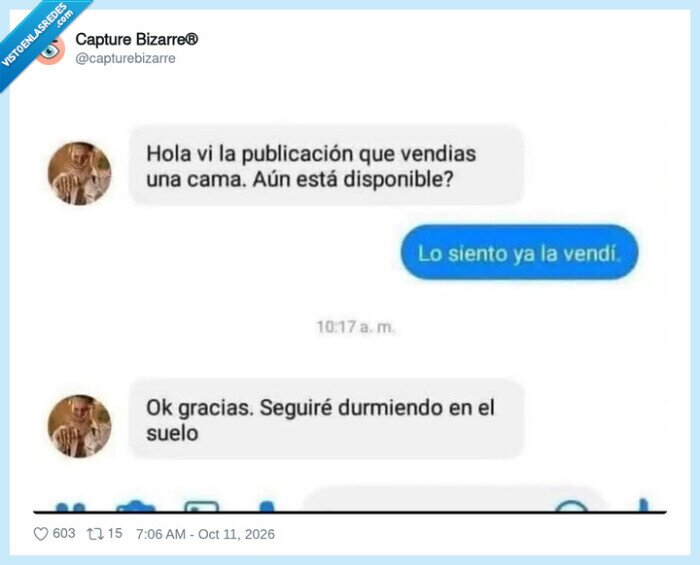Wallapop,cama,compraventa,tristeza,suelo