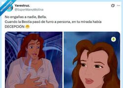 Enlace a Bella y su decepción al descubrir que el príncipe era menos peludo, por @supermanumolina