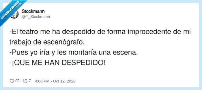 teatro,despido,escen&oacute;grafo,trabajo,chistes