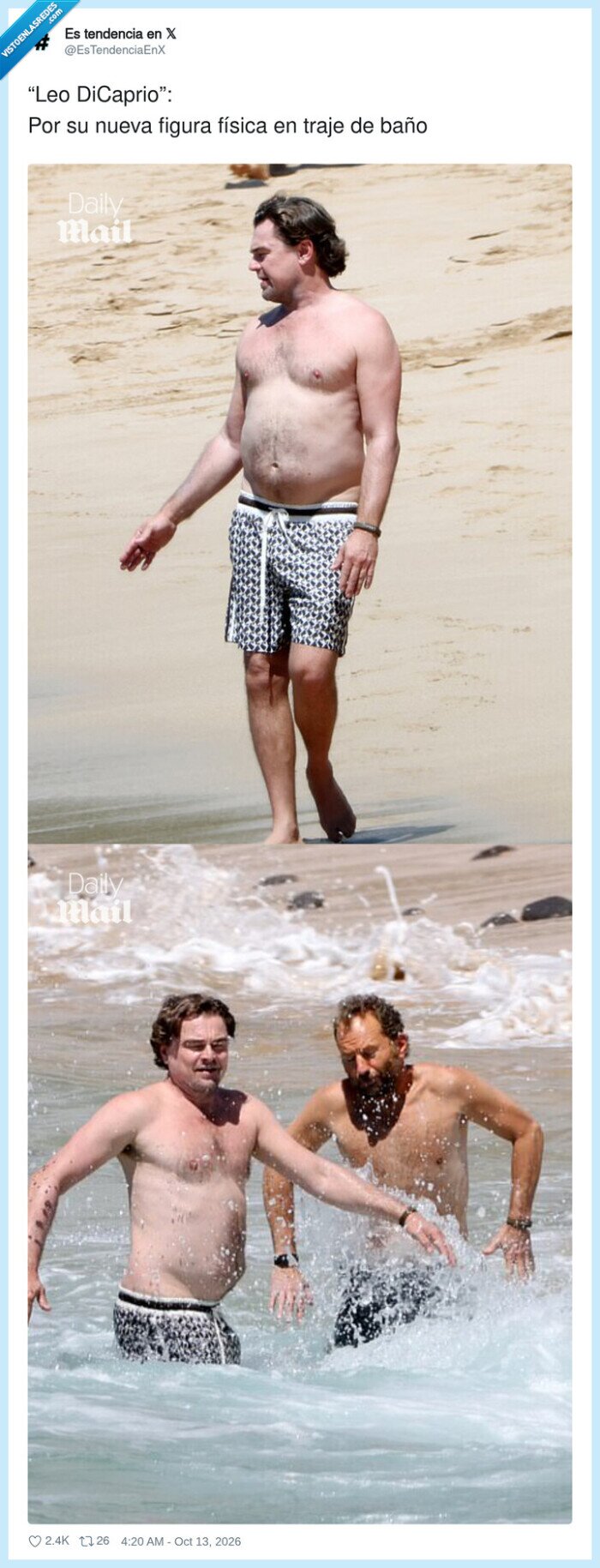 DiCaprio,playa,famosos,cuerpo,verano