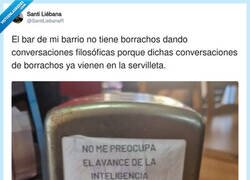 Enlace a La servilleta que ha leído más filosofía que tu cuñado, por @SantiLiebanaR