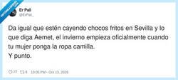 Enlace a En Andalucía el invierno lo decreta la mesa camilla, por @ErPali_