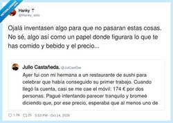 Enlace a Celebrar el primer sueldo con la cuenta de un mes de alquiler, por @Hanky_solo