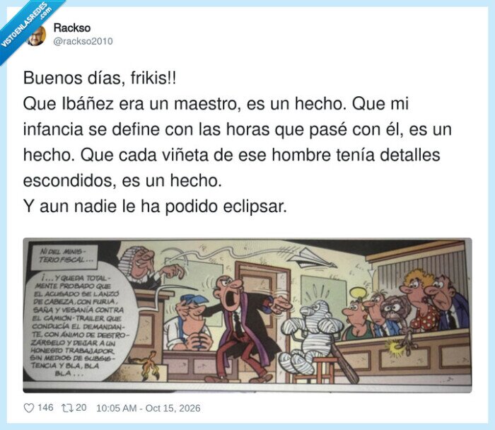 1762594 - El genio que marcó nuestra infancia a viñetazos, por @rackso2010