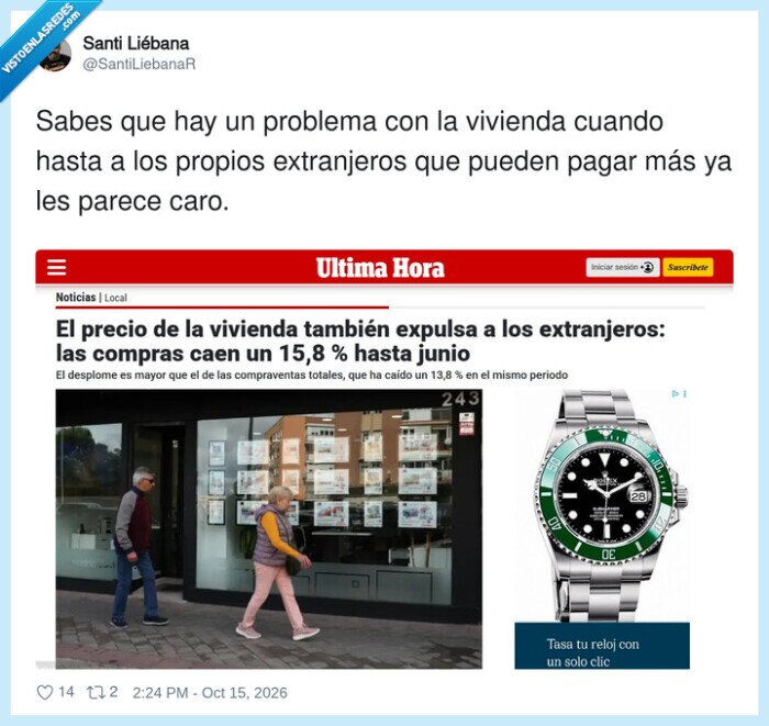 vivienda,precios,extranjeros,rolex