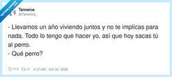 Enlace a Discusión de pareja con giro inesperado, por @Tancerca_