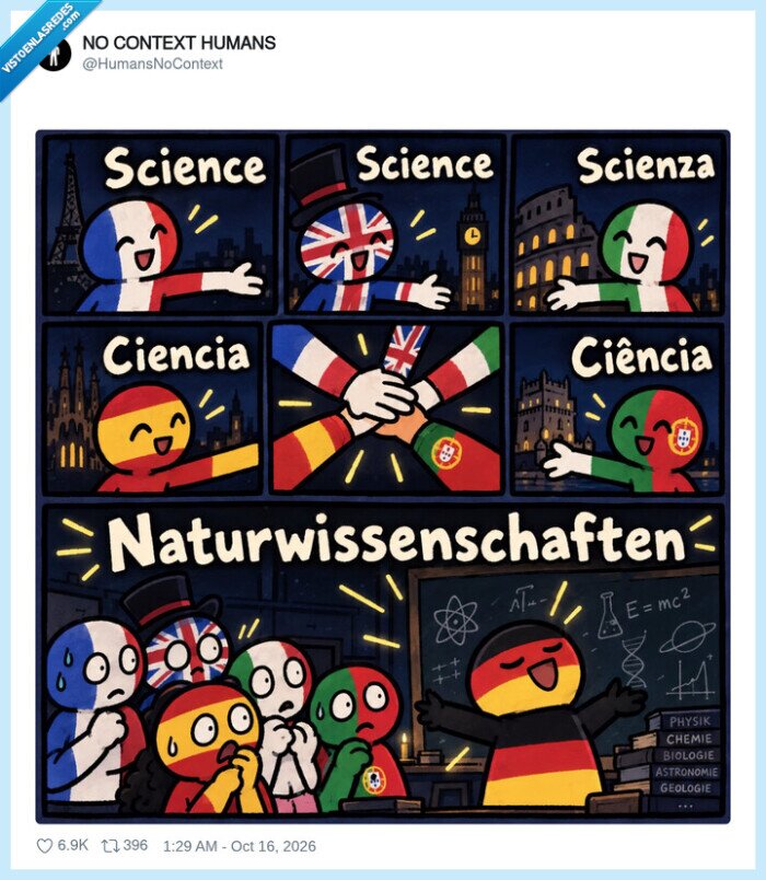 1762928 - Cada idioma tiene su manera de nombrar la ciencia, por @HumansNoContext