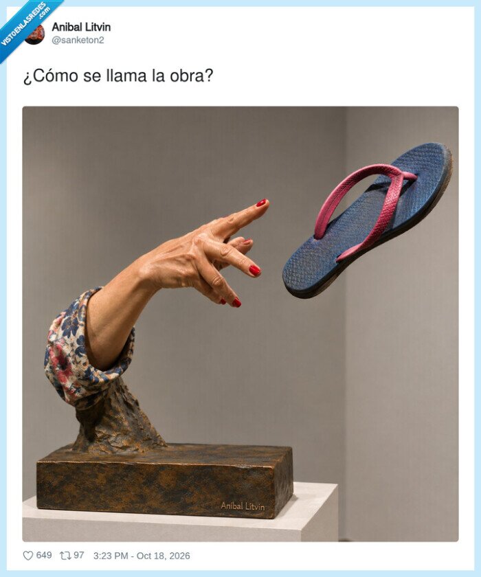madres,chanclas,arte,esculturas