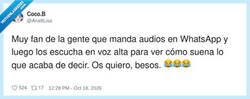 Enlace a Gente que se escucha sus propios audios, por @Ana9Lisa