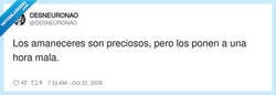 Enlace a Nadie discute que el amanecer sea bonito; discutimos el horario, por @DESNEURONAO