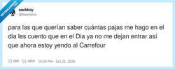 Enlace a Vetado en el Día por exceso de sinceridad: ahora es cliente VIP del Carrefour, por @bawtismo