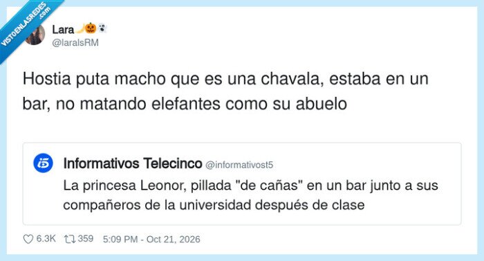 1764306 - La princesa Leonor de cañas con sus compañeros y la comparación familiar inevitable, por @laralsRM