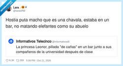 Enlace a La princesa Leonor de cañas con sus compañeros y la comparación familiar inevitable, por @laralsRM