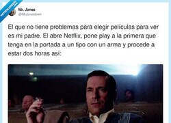 Enlace a El algoritmo de tu padre para elegir película: si en la portada sale un tío con pistola, vale, por @MrJonestown