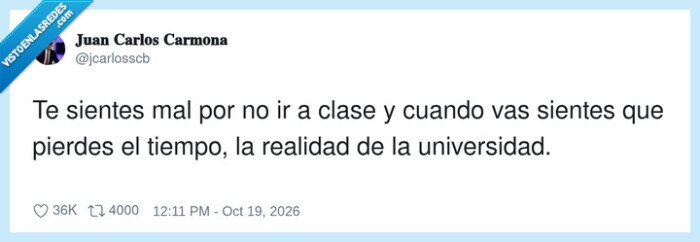 1764759 - Ir a clase o no ir: dos formas distintas de sentirte idiota, por @jcarlosscb