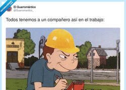 Enlace a Todo equipo de trabajo tiene su chivato oficial, con casco reglamentario, por @Guarromantico_