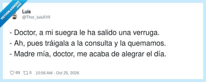 suegra,m&eacute;dico,verruga,chistes