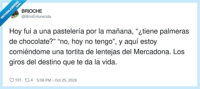 pasteler&iacute;a,mercadona,lentejas,mala suerte