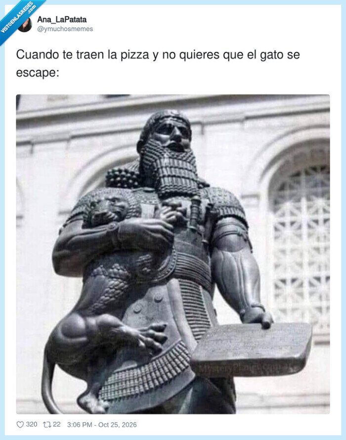 pizza,gato,estatua,comida