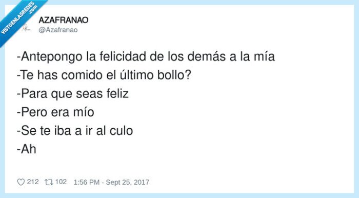 bollos,ego&iacute;smo,felicidad,di&aacute;logos