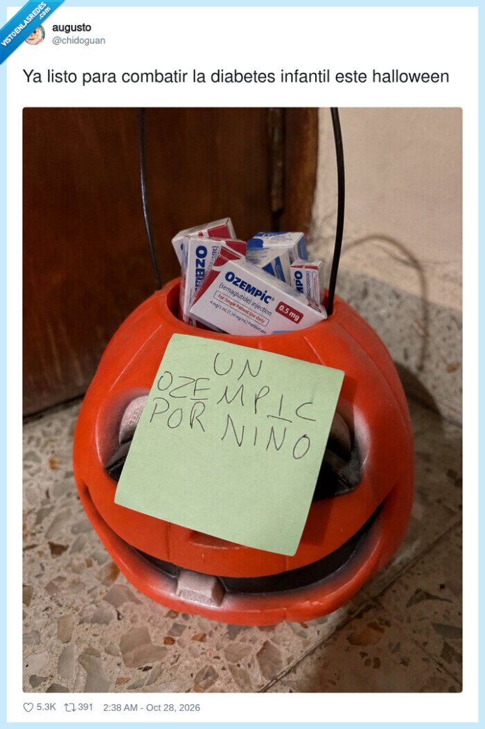 1765963 - Halloween de este año: el que no se pone malo es porque no le ha tocado el Ozempic, por @chidoguan