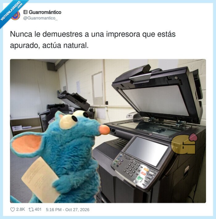 impresora,oficina,prisas,trabajo,ratatouille