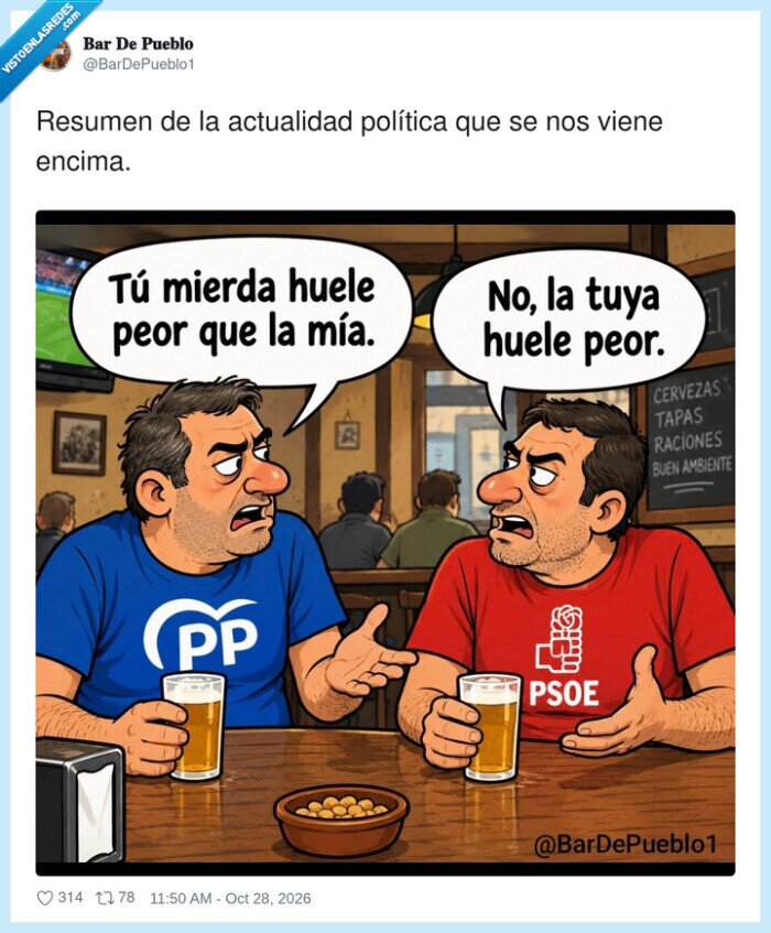 pp,psoe,pol&iacute;tica,bar,debate