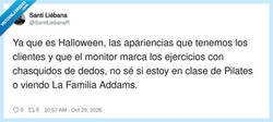 Enlace a Pilates en Halloween: ejercicios de chasquido aprobados por los Addams, por @SantiLiebanaR