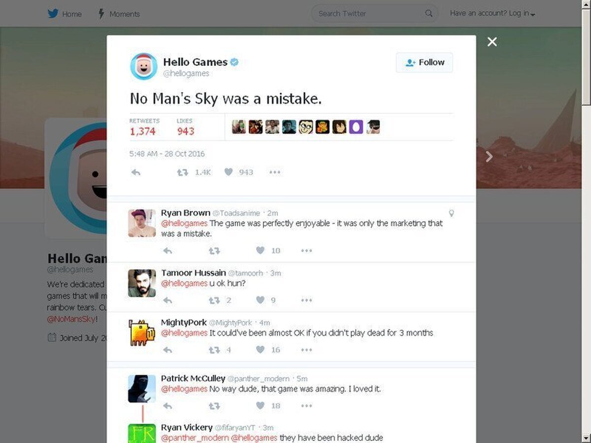 Hello Games: ''No Man's Sky ha sido un error''