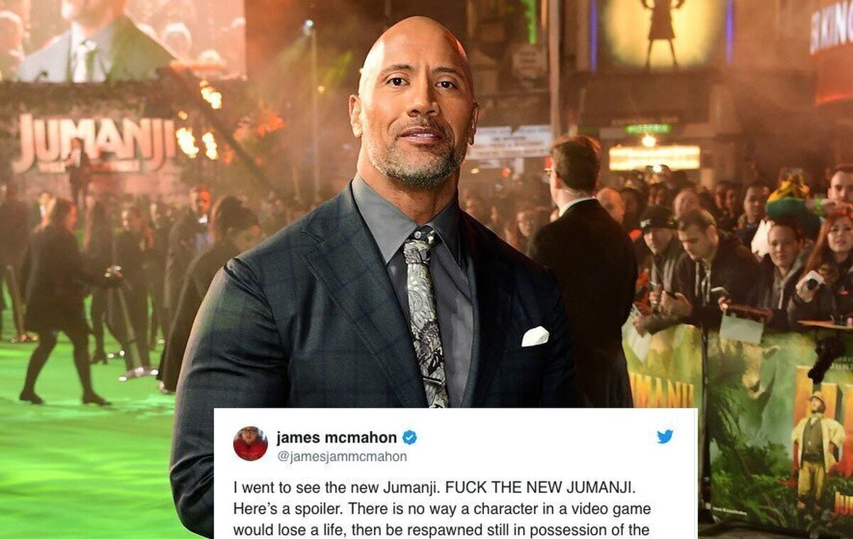 Jumanji: Un tuitero intenta trollear a Dwayne Johnson y se lleva el zasca de su vida
