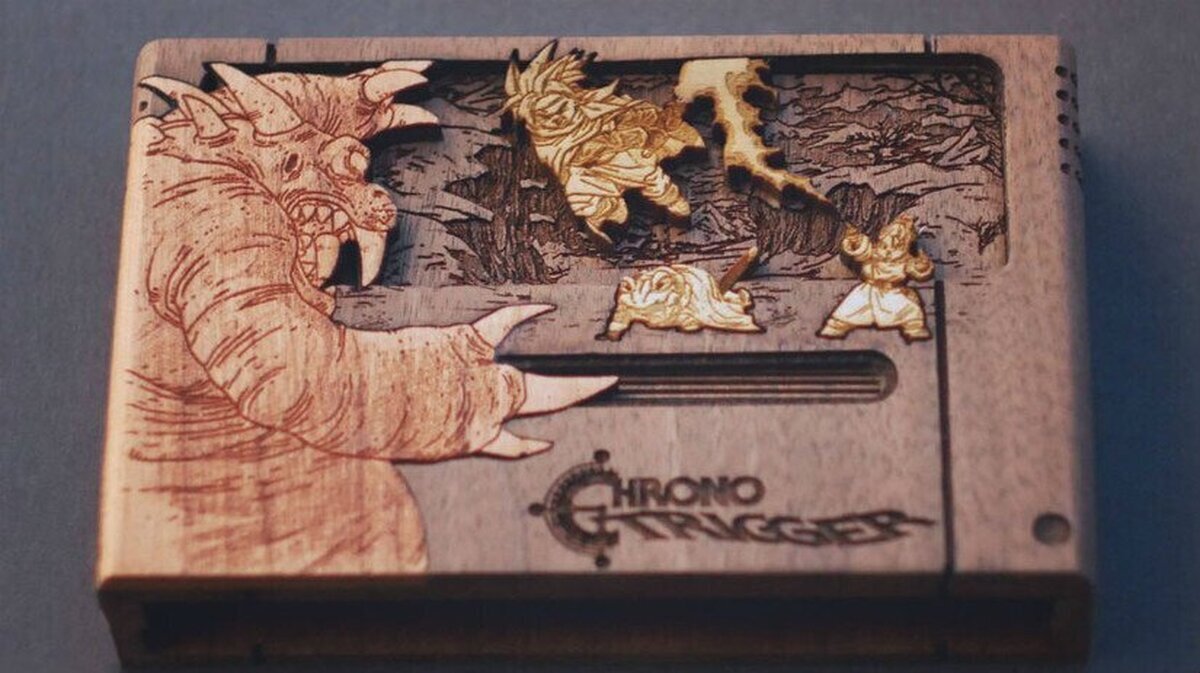 Un artista convierte cartuchos de Nintendo en obras de arte de madera