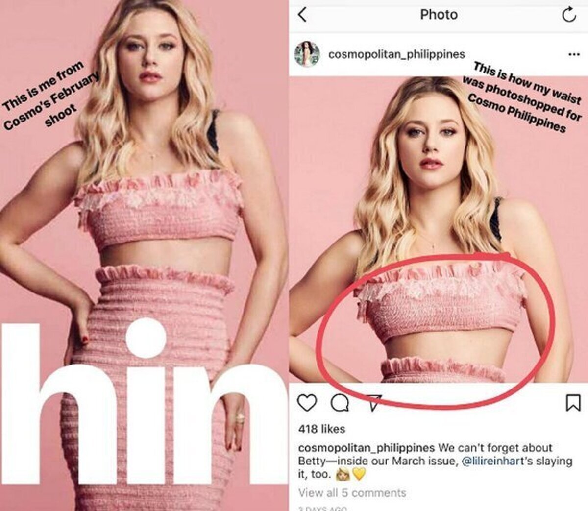 Las protas de Riverdale denuncian que una revista ha distorsionado sus cuerpos