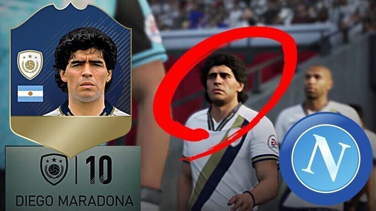 Maradona amenaza con demandar a FIFA 18 por una desafortunada pancarta 