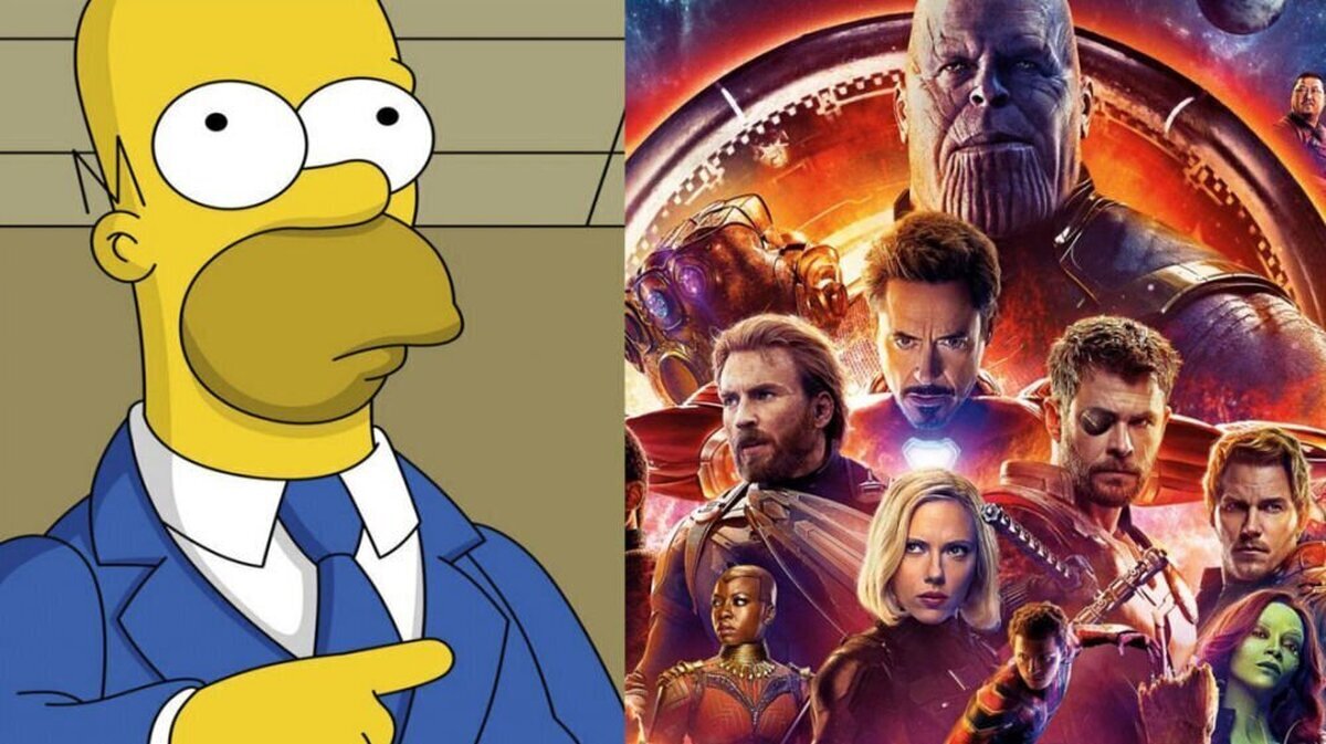 Los Simpson adivinaron una escena de Vengadores: Infinity War 16 años antes de su estreno