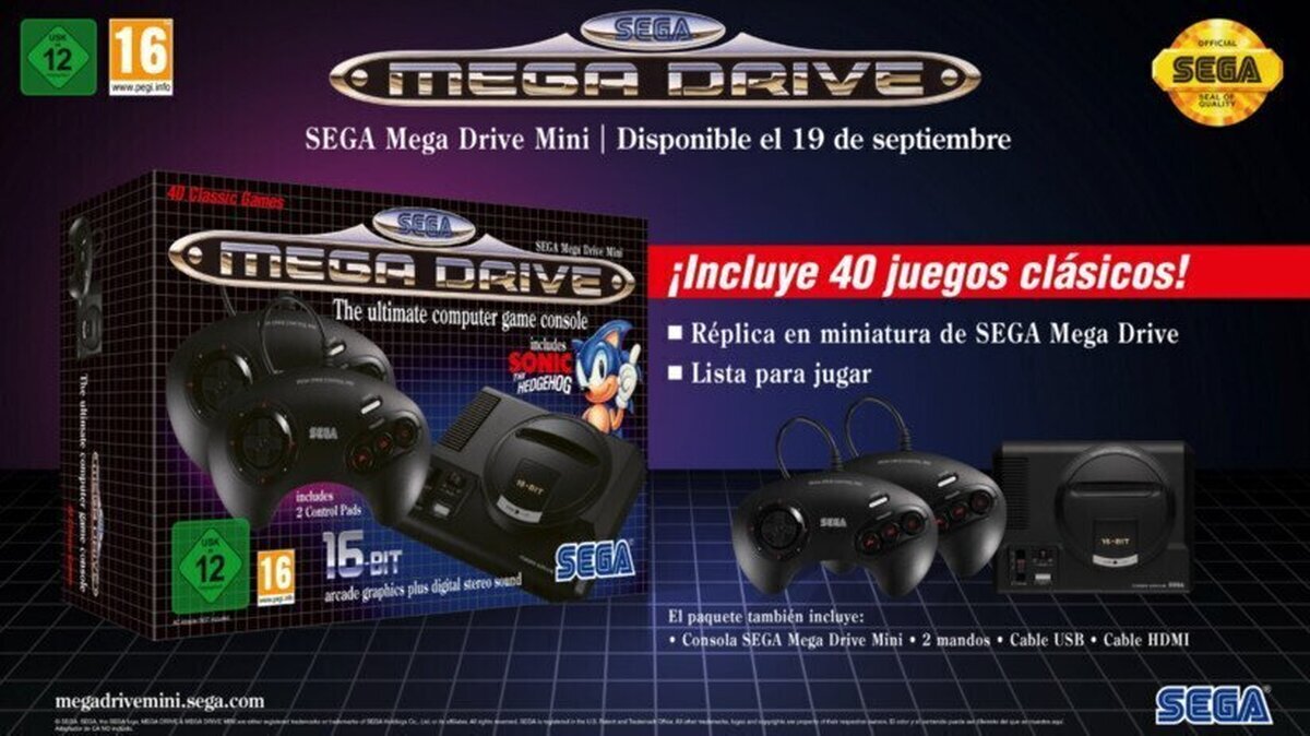 Mega Drive Mini: Precio, fecha de lanzamiento y primeros juegos confirmados 