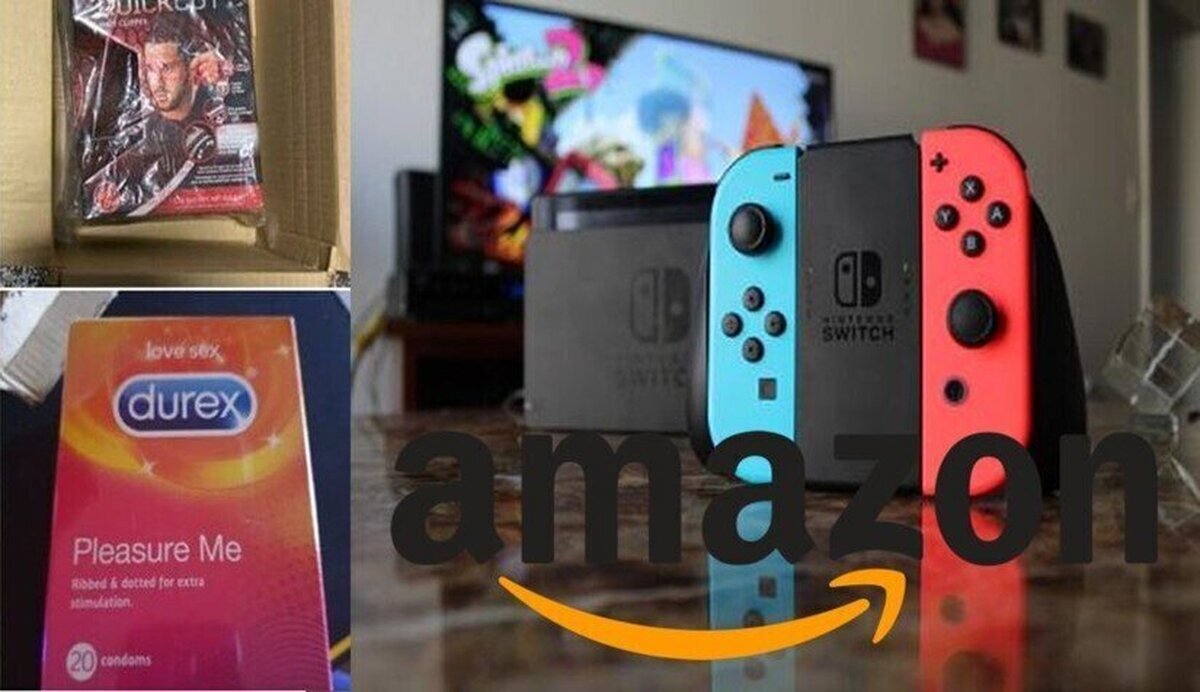 Han comprado una Nintendo Switch  en Amazon y reciben condones, pilas y detergente
