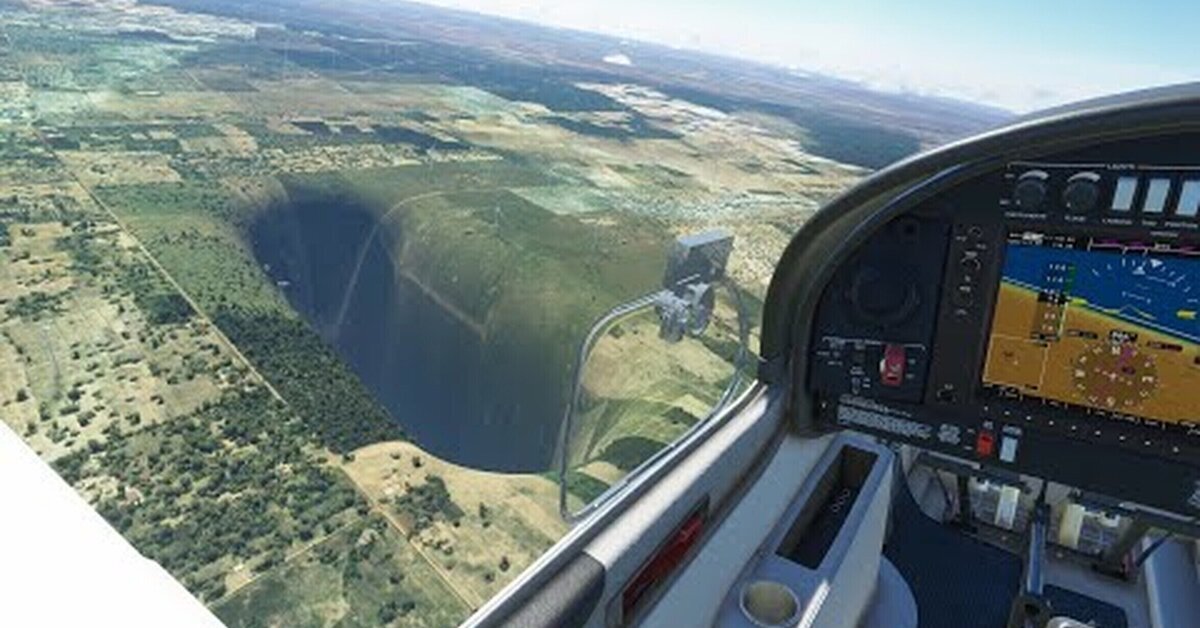 Un gigantesco agujero en Brasil ha aparecido en Flight Simulator