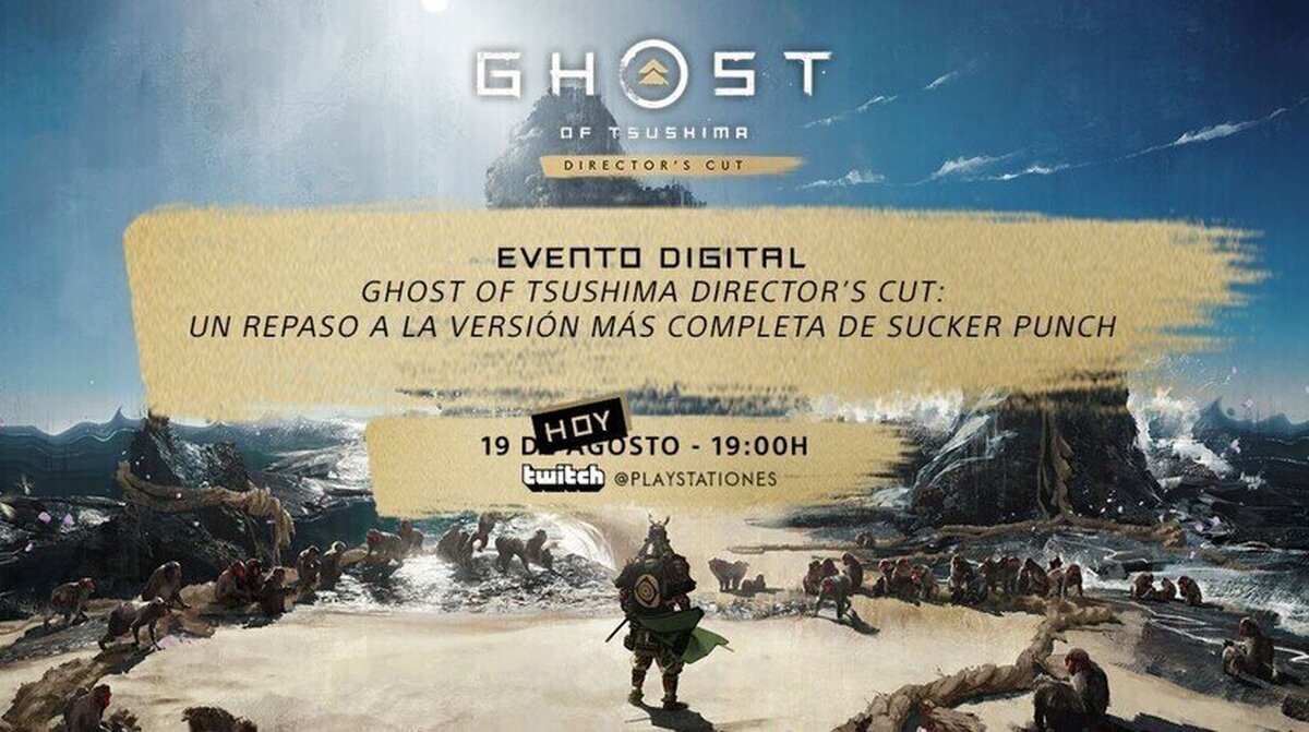 Recordatorio: no te pierdas el evento virtual de Ghost of Tsushima Director's Cut hoy a las 19:00h en el canal de Twitch de PlayStation España