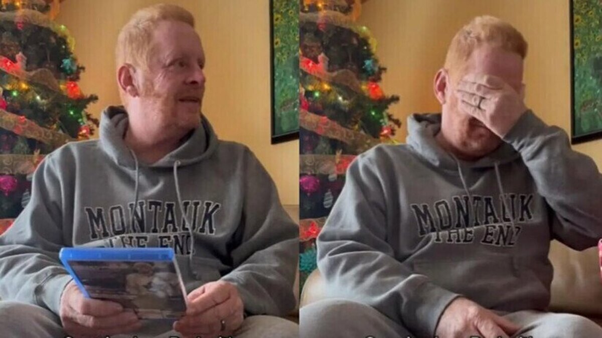 La tierna reacción de un padre gamer al recibir una PS5 como regalo de Navidad