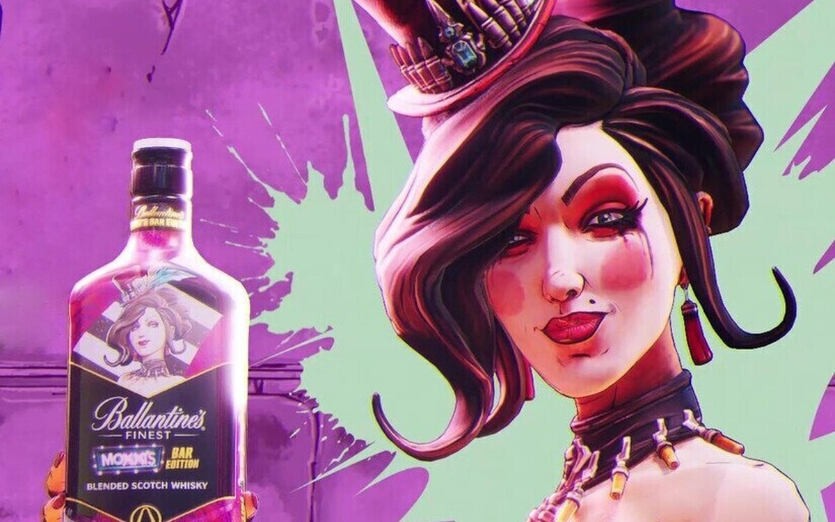 Mad Moxxi de Borderlands protagoniza una campaña publicitaria de una marca de whisky