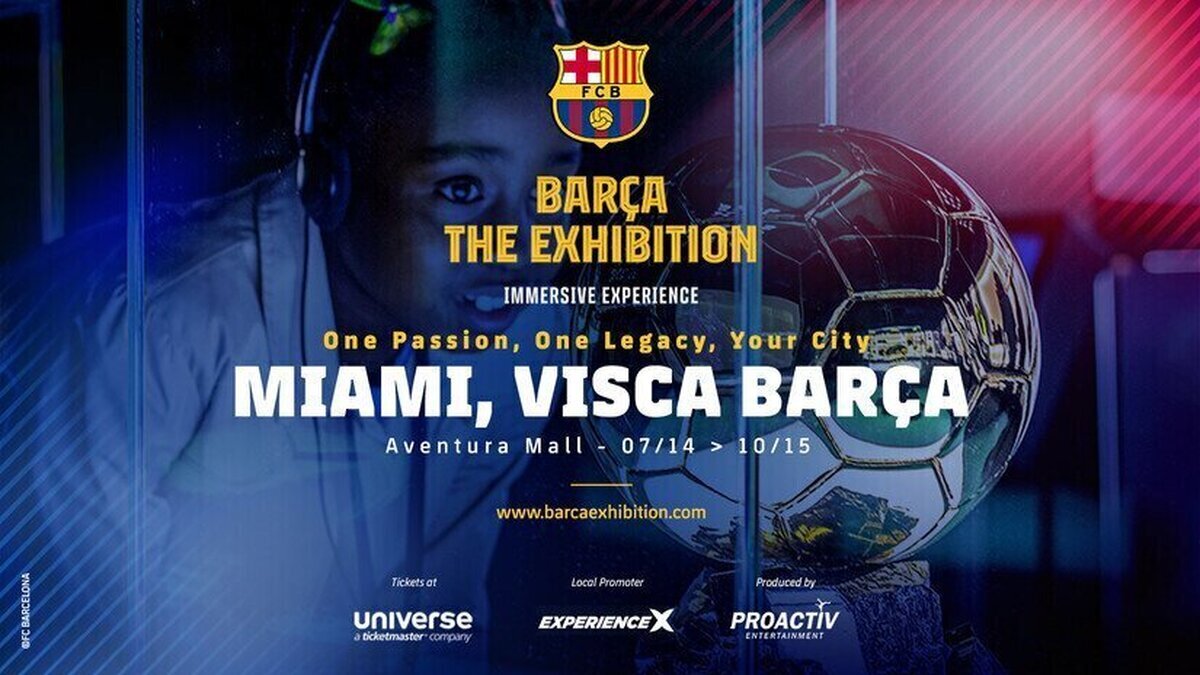 Barça: The Exhibition llegará a Miami, una experiencia inmersiva e interactiva con el Club más seguido del mundo