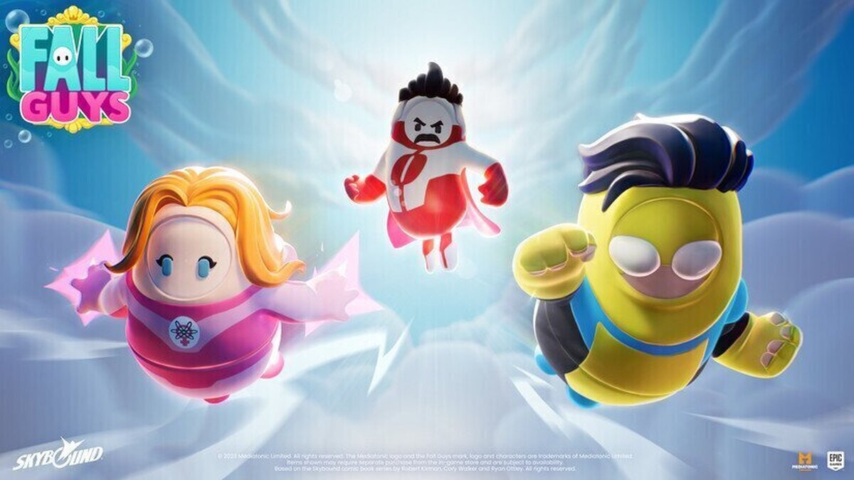 Los disfraces temáticos de Invincible ya están disponibles en Fall Guys