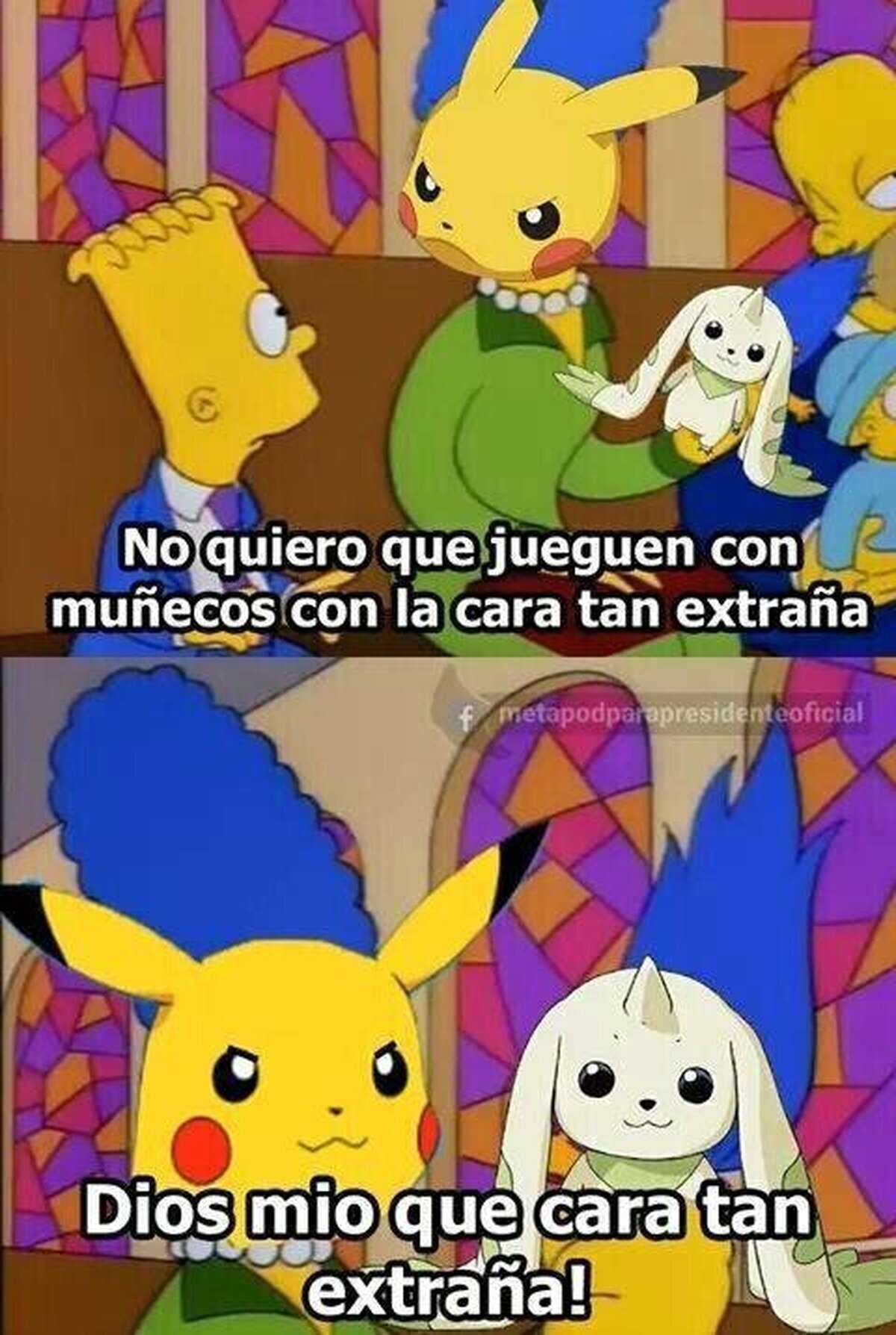 Pikachu viendo a Pikachu dumbo