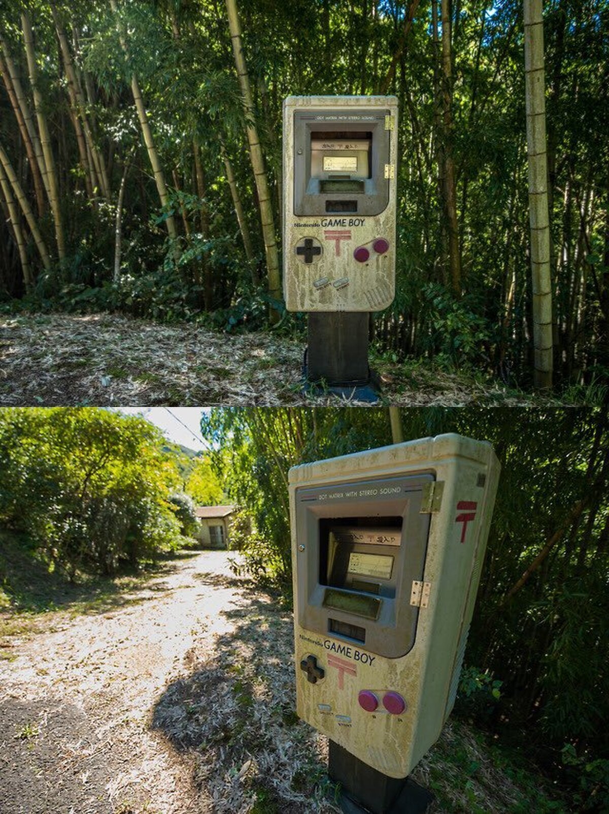 Buzón abandonado en forma de Game Boy en la montaña de Shikoku, Kagawa - Japan